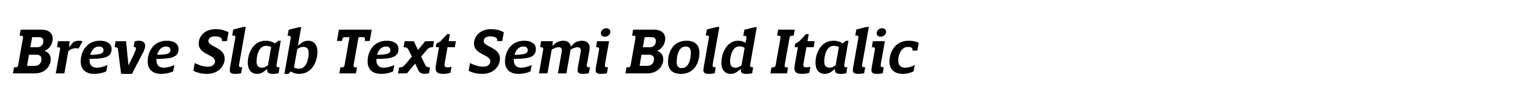 Breve Slab Text Semi Bold Italic